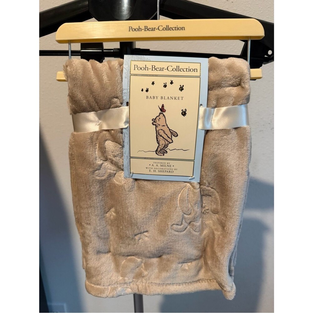 Disney Pooh-Bear-Collection Plush Baby Blanket - Beige